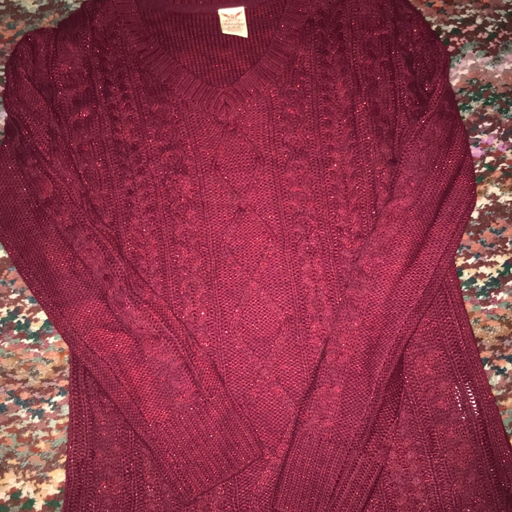 Red sparkle sweater
